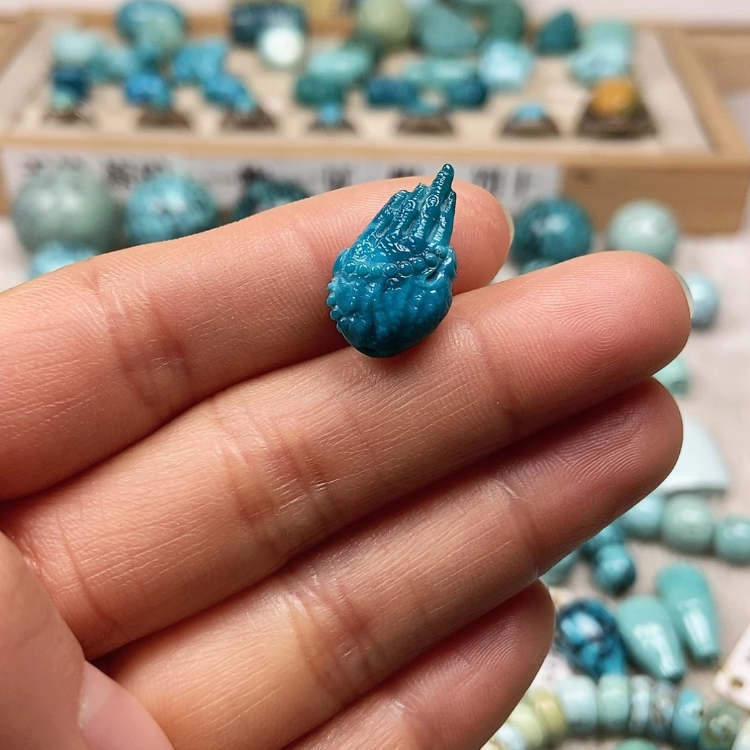 未镶嵌绿松石珠宝半成品