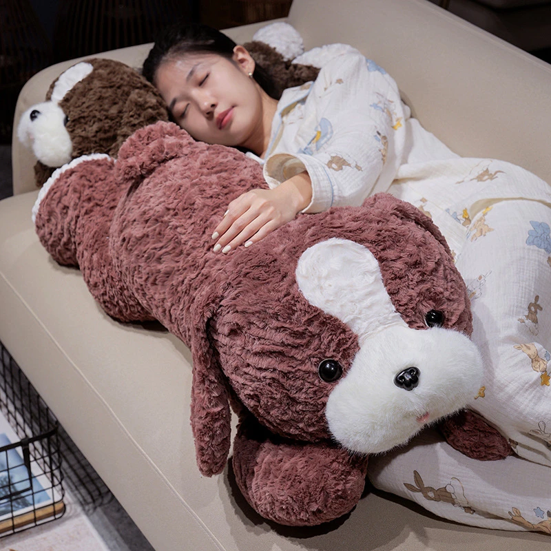 可爱边牧犬玩偶毛绒玩具趴趴狗公仔布娃娃夹腿睡觉抱枕生日礼物女