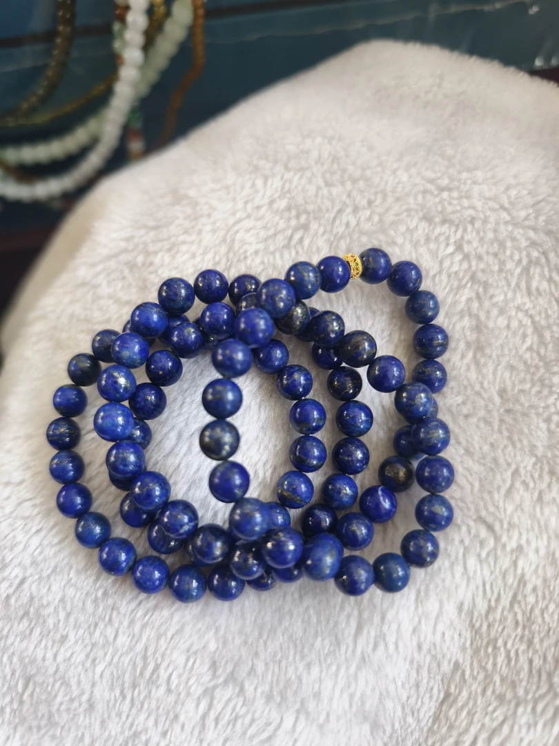 天然青金石高品质项链串