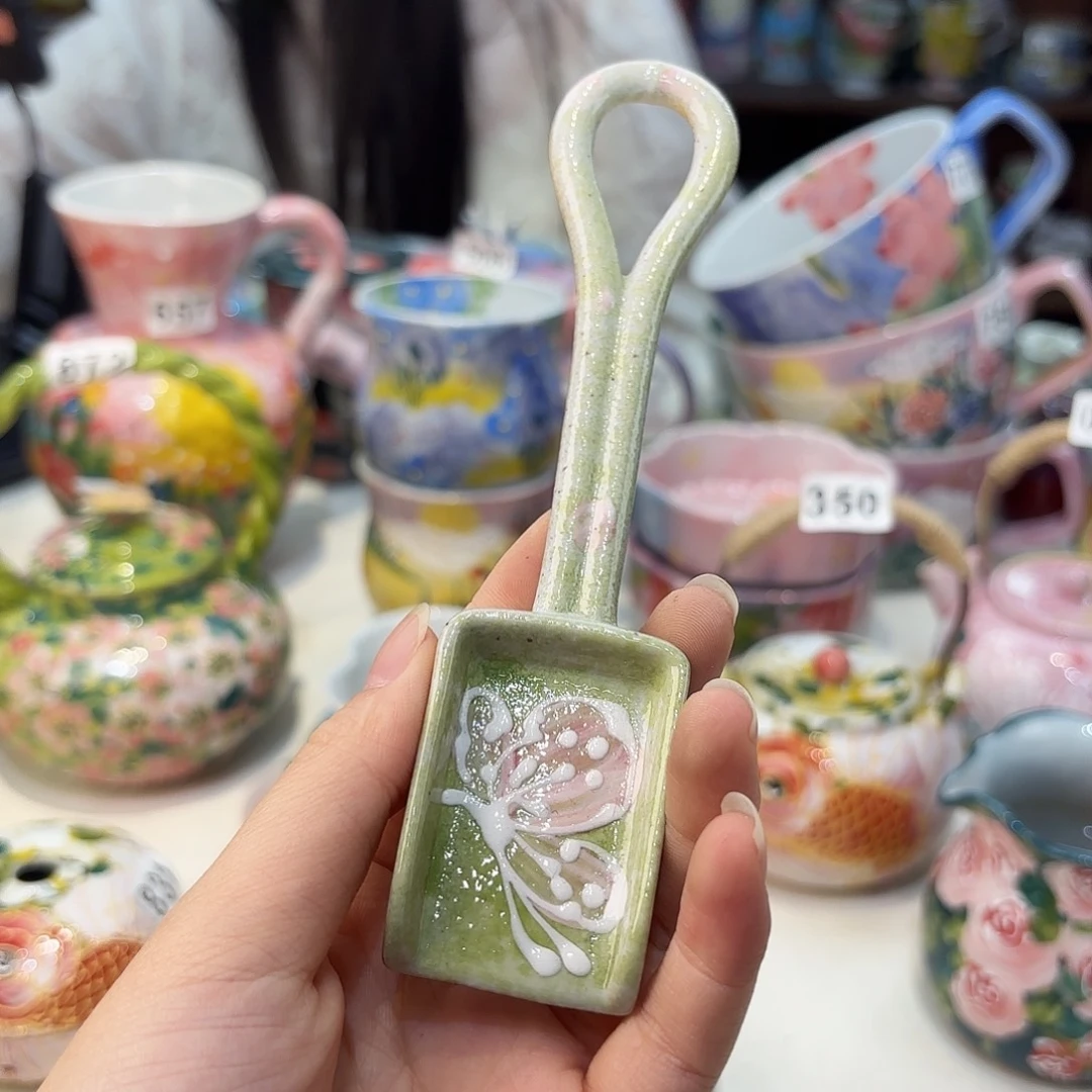 瓷片景德镇手绘高温釉下彩陶瓷茶具