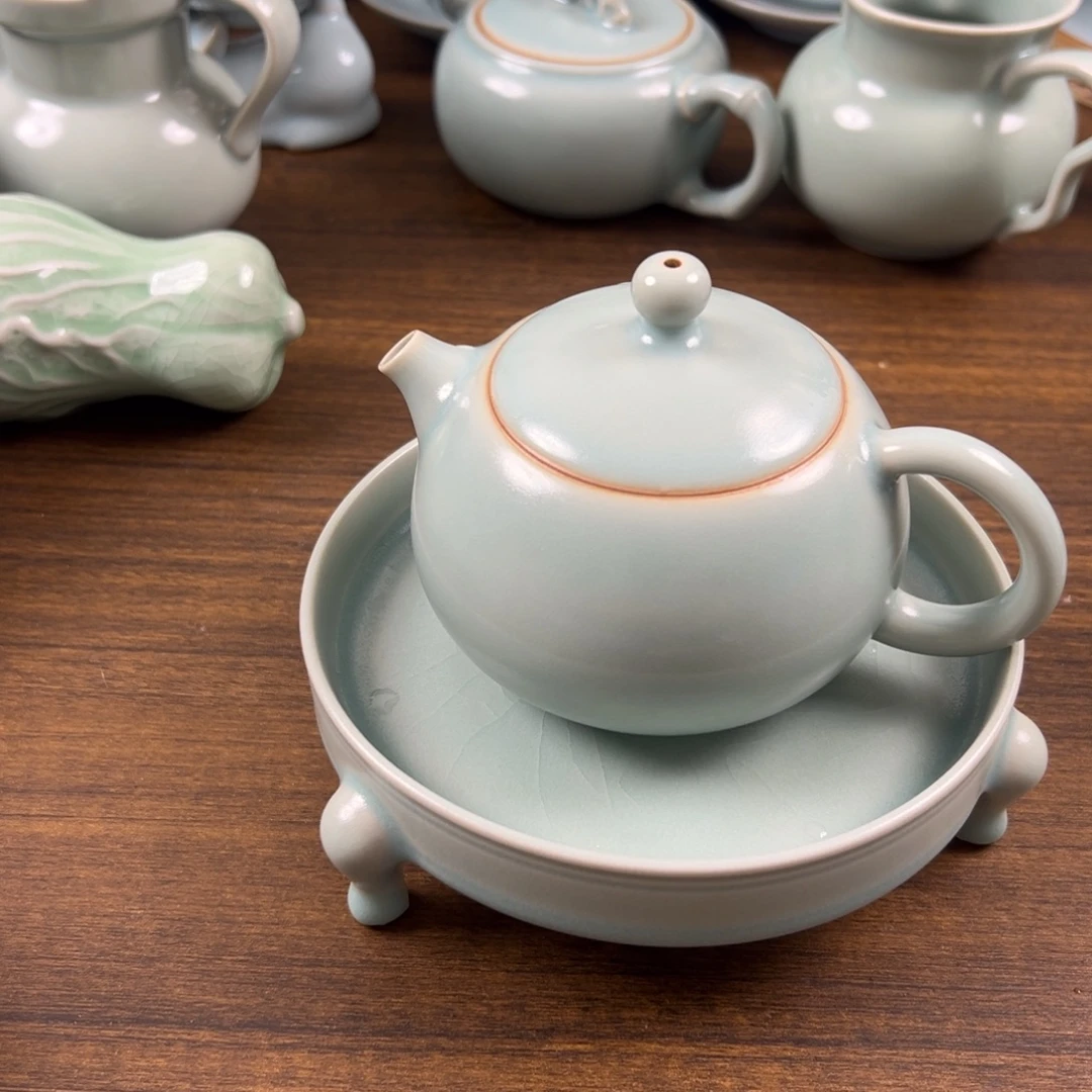 壶瓷仿古釉水西施壶