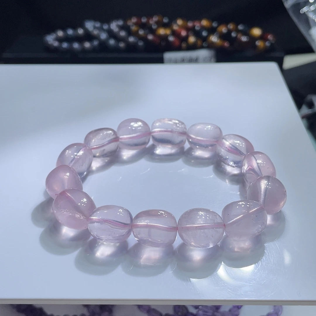 未镶嵌手链水晶粉晶糖豆58元