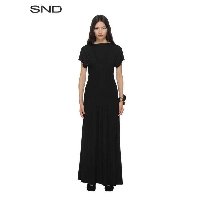 【SNDTE 设计师品牌】SND PF25 褶皱修身连衣裙