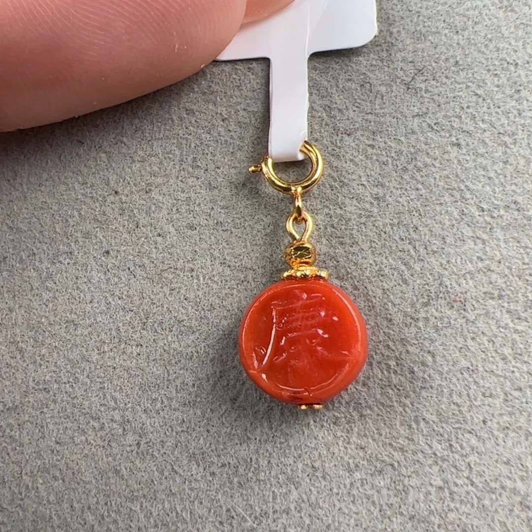 南红玛瑙银S925镶嵌（万能扣滴流9mm+