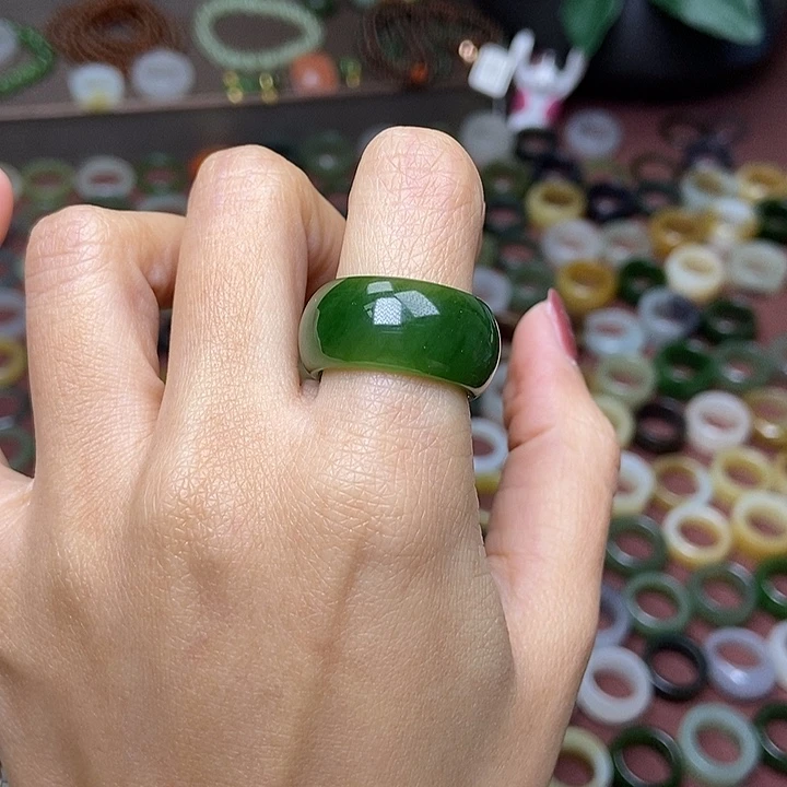 和田玉戒指未镶嵌17.4清欢