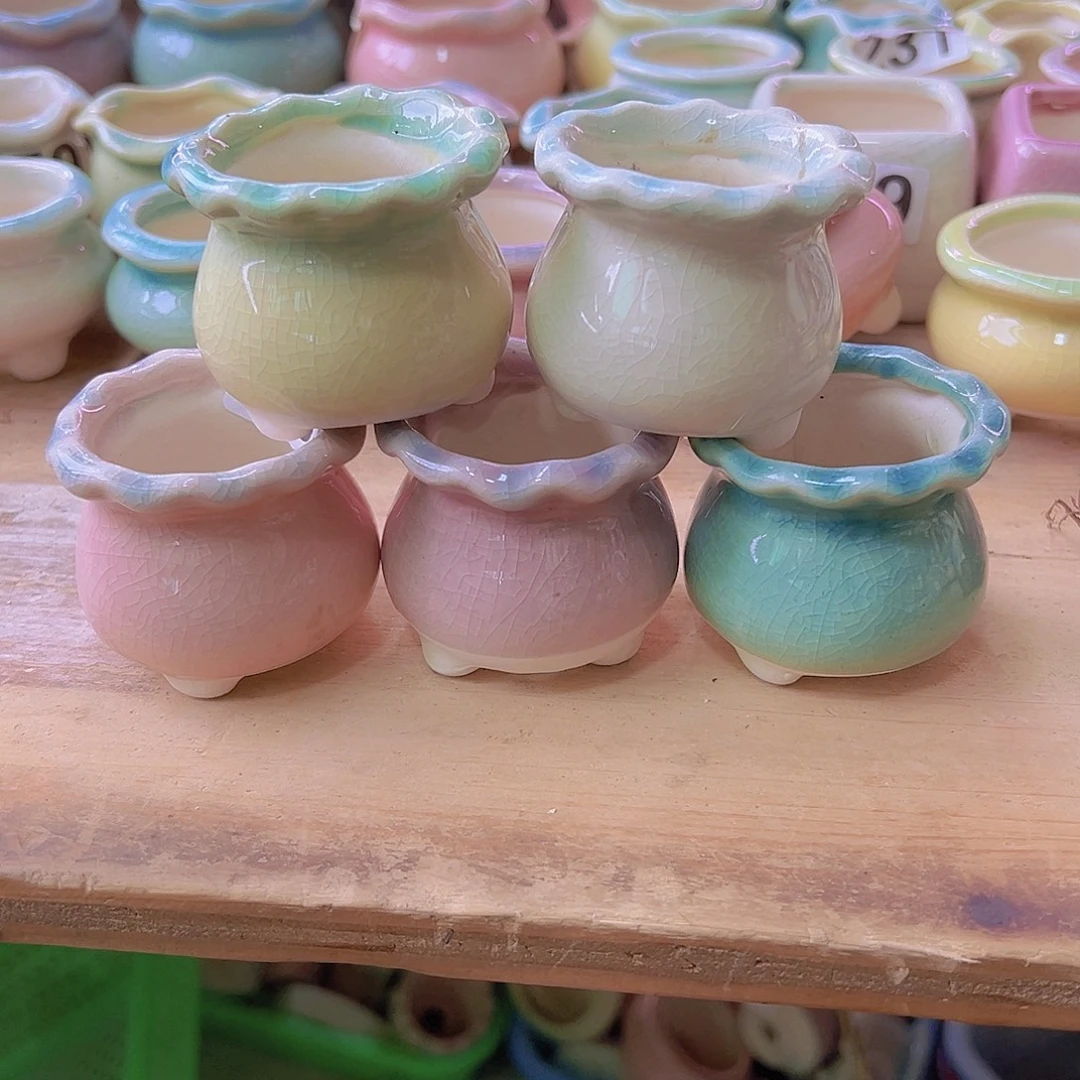 陶瓷花盆当场满12包邮