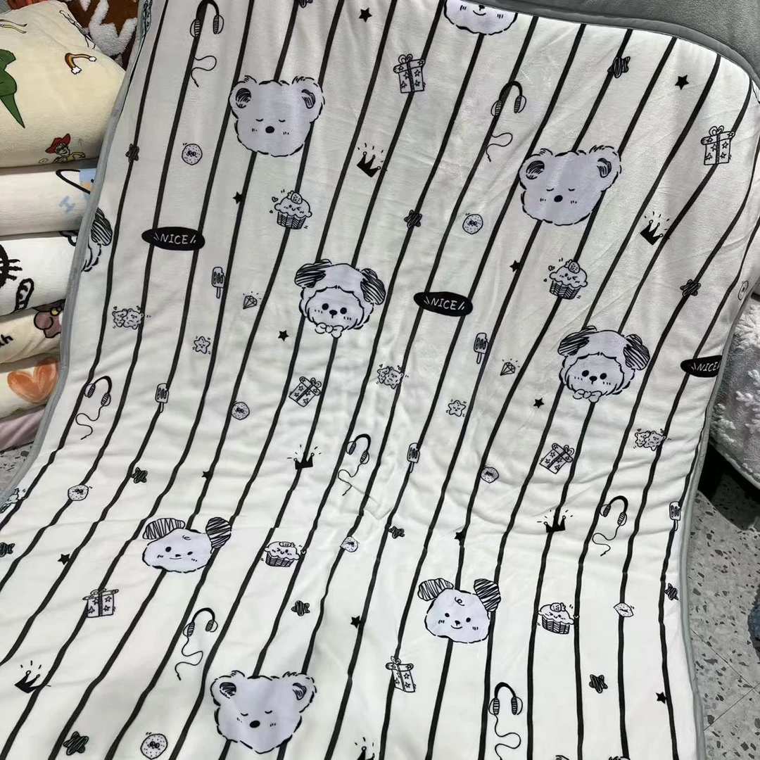 恒峰家纺【线条狗】1.5*2.0简约加绒加厚可机洗被子