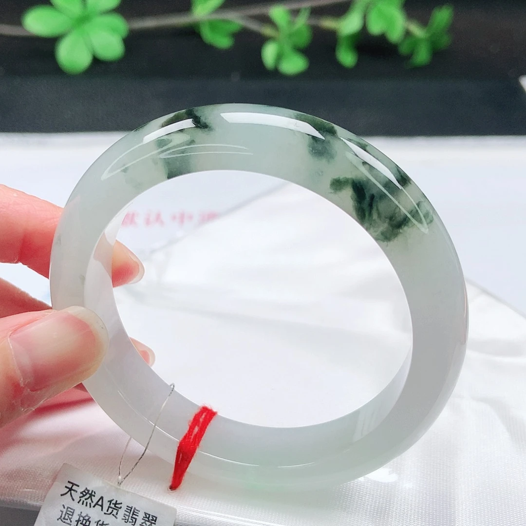 翡翠未镶嵌手镯56.5圈