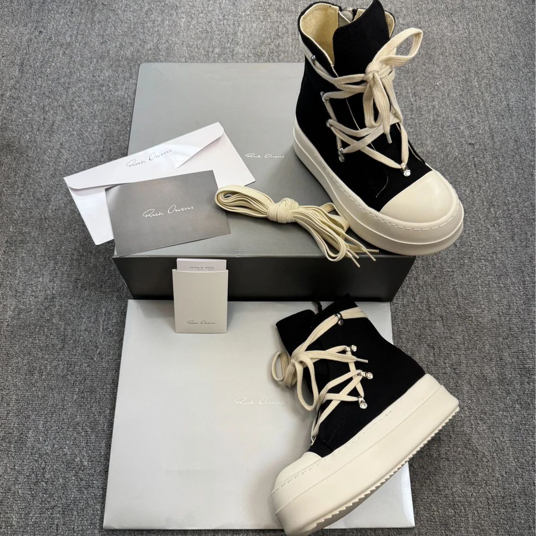 ro鞋帆布款五芒星复古欧美风增高厚底百搭休闲潮流时尚男女同款鞋