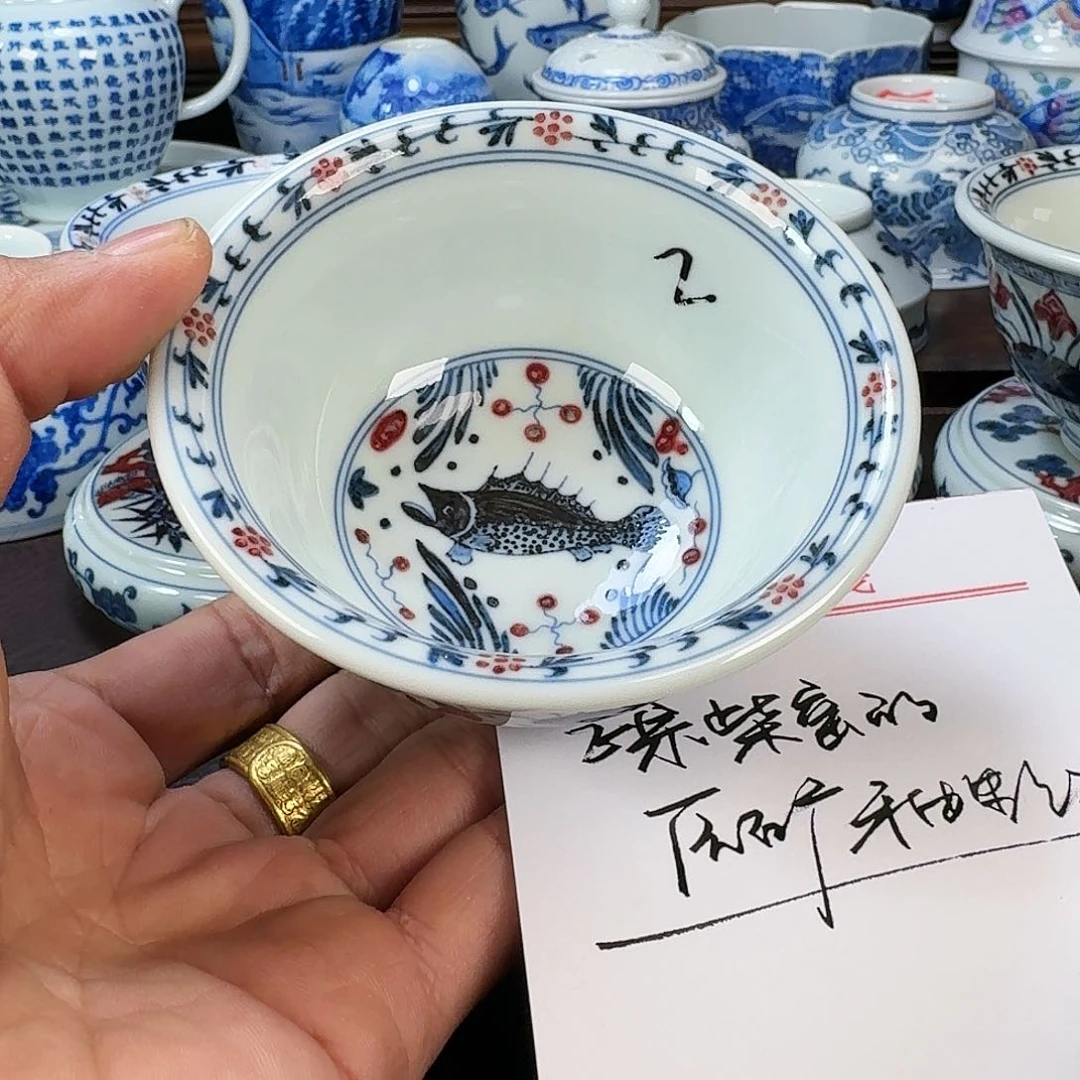 瓷片艺***友现代景德镇陶瓷手绘茶具