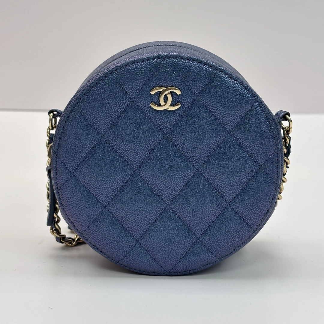 95新 Chanel/香奈儿 炫彩圆饼单肩斜挎链条包 61577