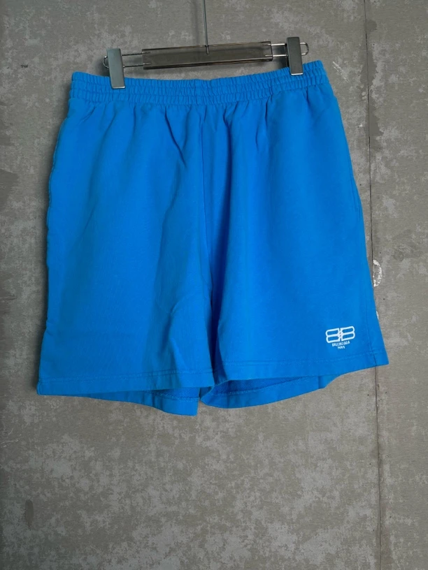 未使用 Balenciaga/巴黎世家 巴黎世家双B刺绣短裤/10380