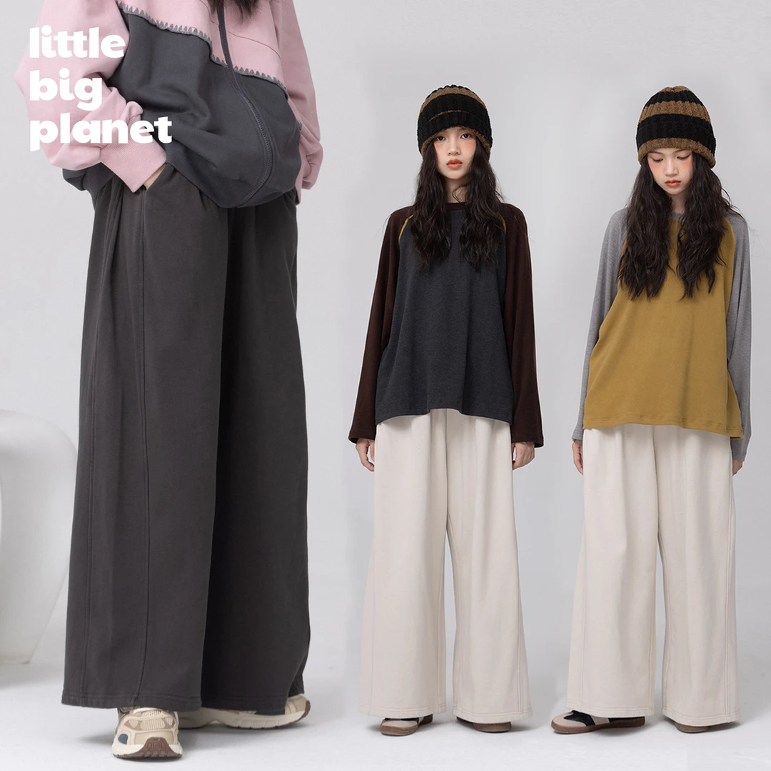 小小大星球童装 新铂尔棉舒适直筒裤 两色男女童春秋运动休闲裤