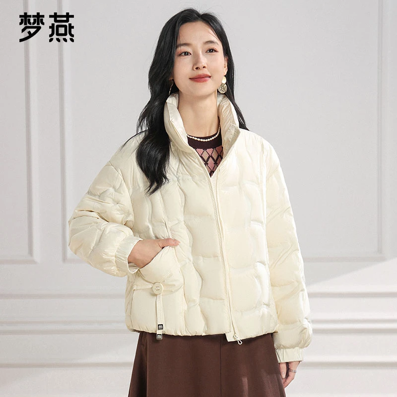 梦燕秋冬女款时尚百搭气质大方宽松休闲舒适保暖羽绒服CY02B5018