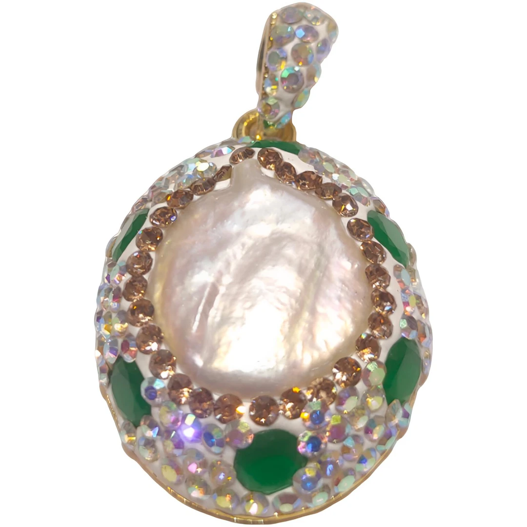 -高定珠宝珍珠巴洛克镶嵌款吊坠XD18