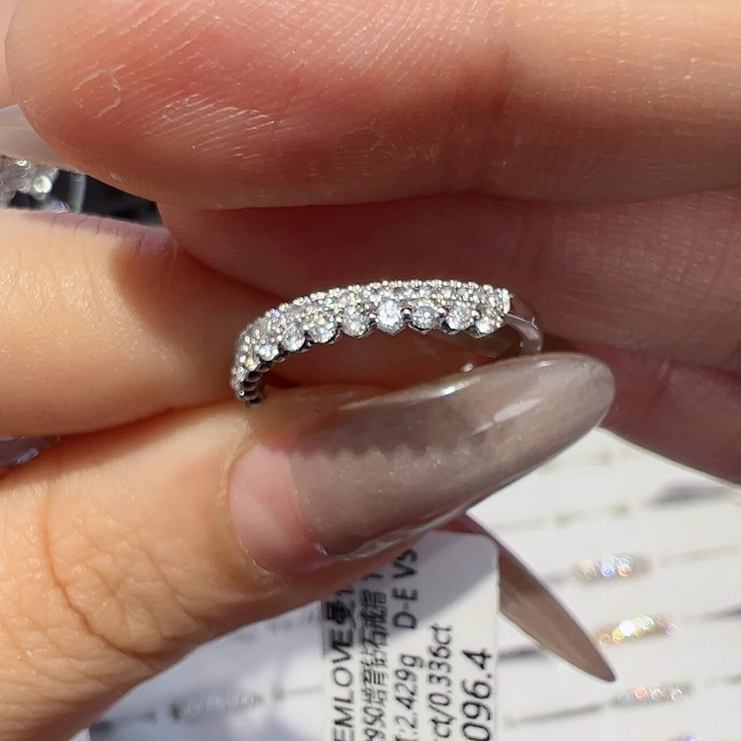 实验室培育钻石铂Pt950镶嵌