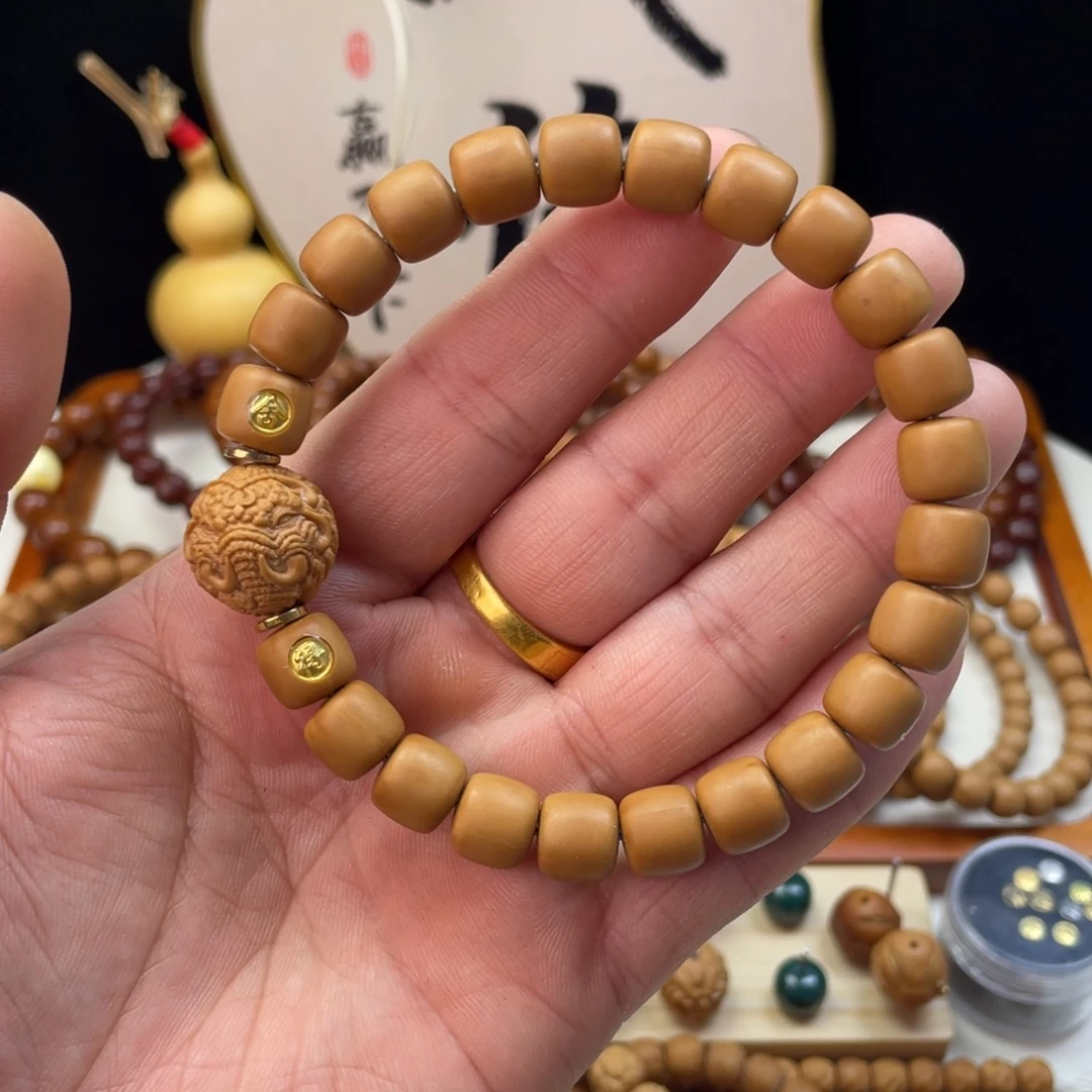 猴头核桃手串小微微瑕1.0手工道珠镶嵌搭配款
