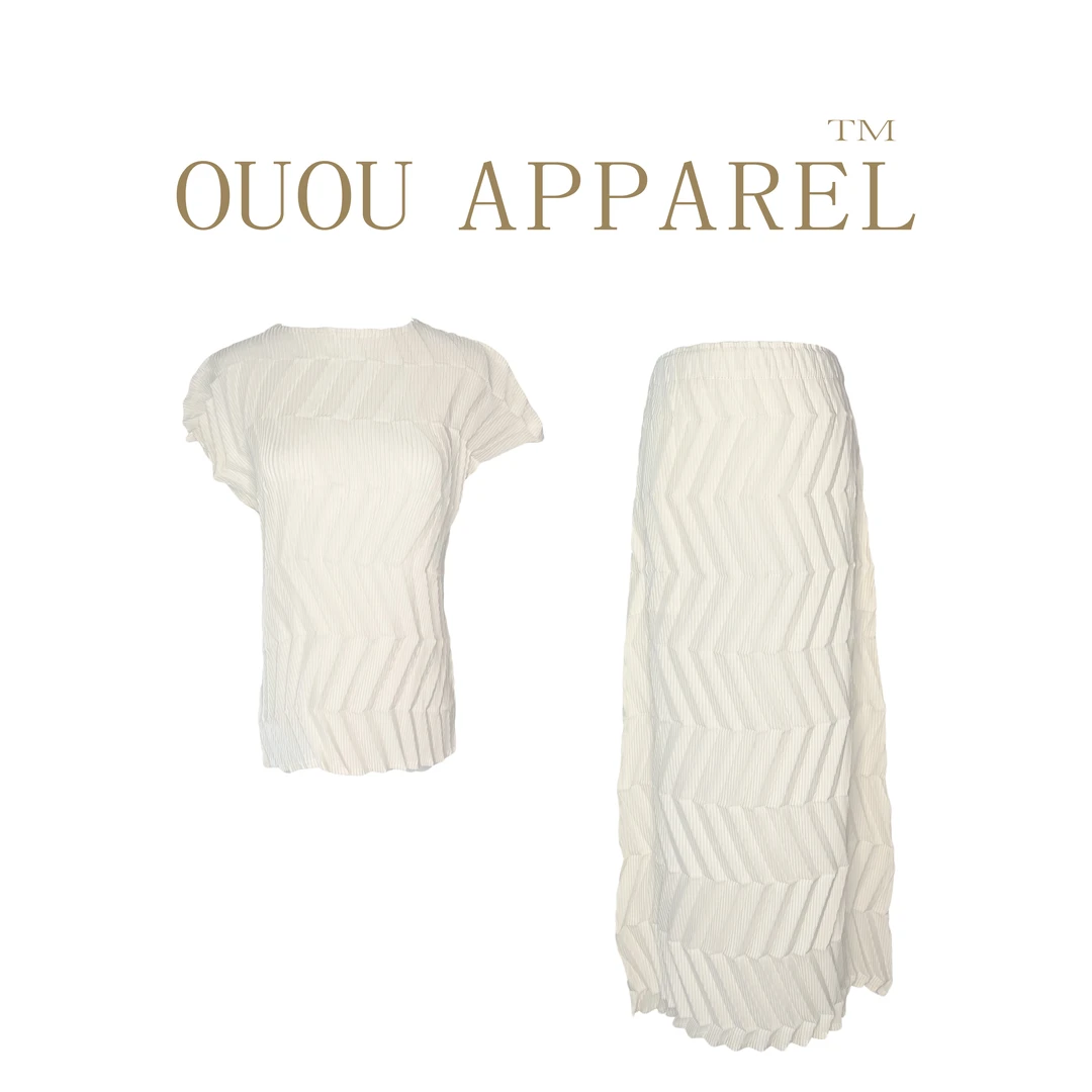 DAOU轻奢服饰高端褶皱气质减龄休闲套装温婉大方衣服蕾丝M2153