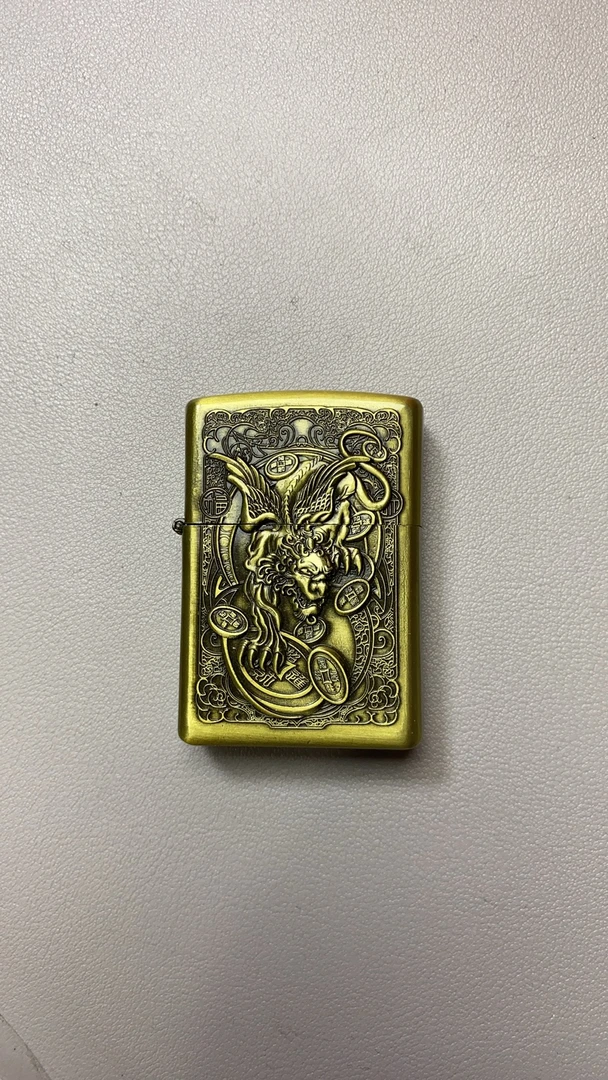 【Y3金】64-防风打火机精雕貔貅（自行加油）-火花优品