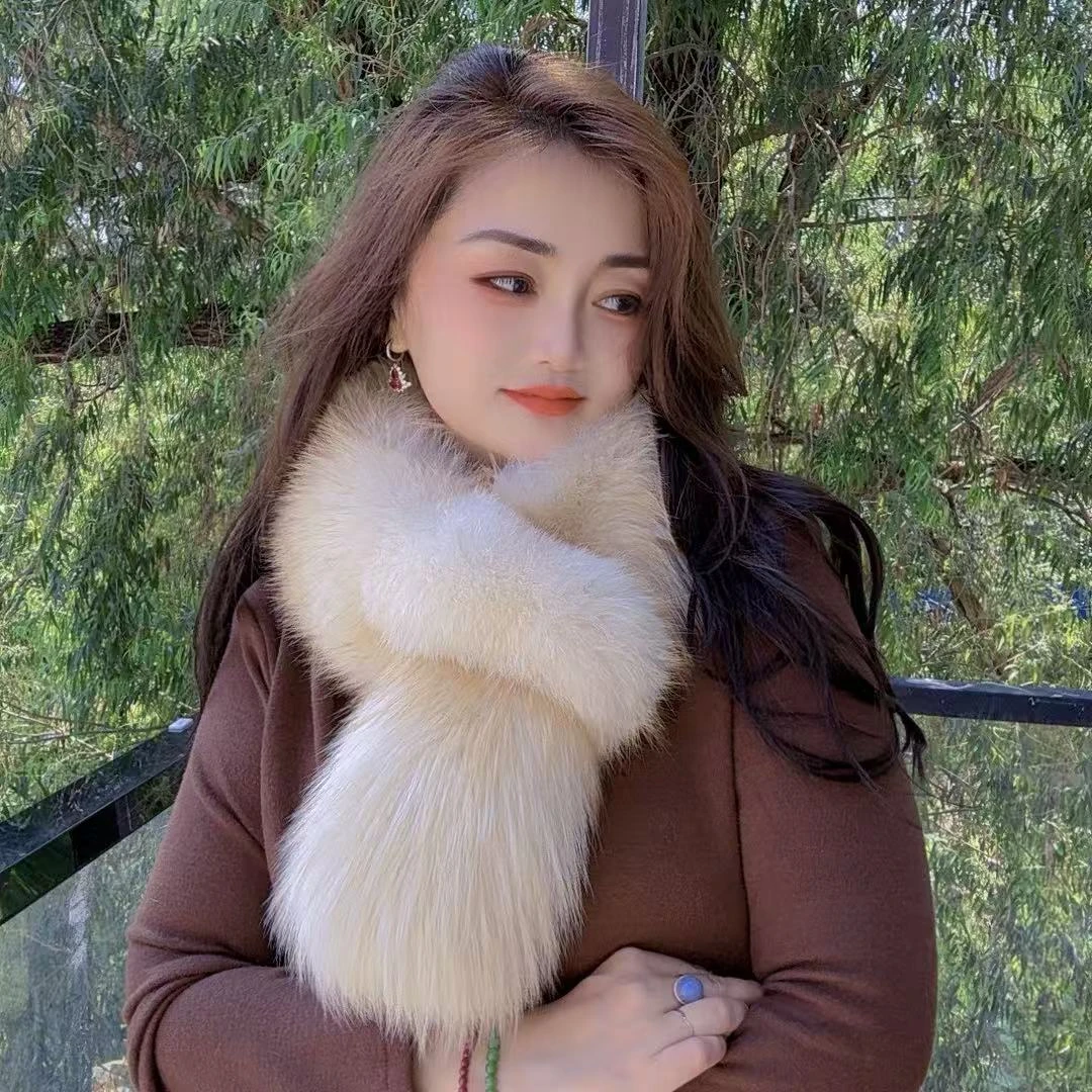 【米白色大围巾】韩版保暖围脖时尚围巾网红百搭双面加厚冬季