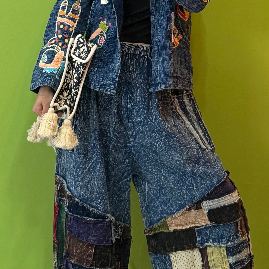 泰国手工服饰女款休闲裤