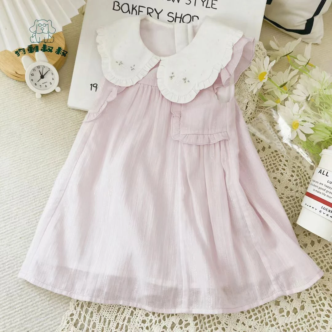 【公主日记】2443女宝夏款公主裙韩版百搭短袖连衣裙