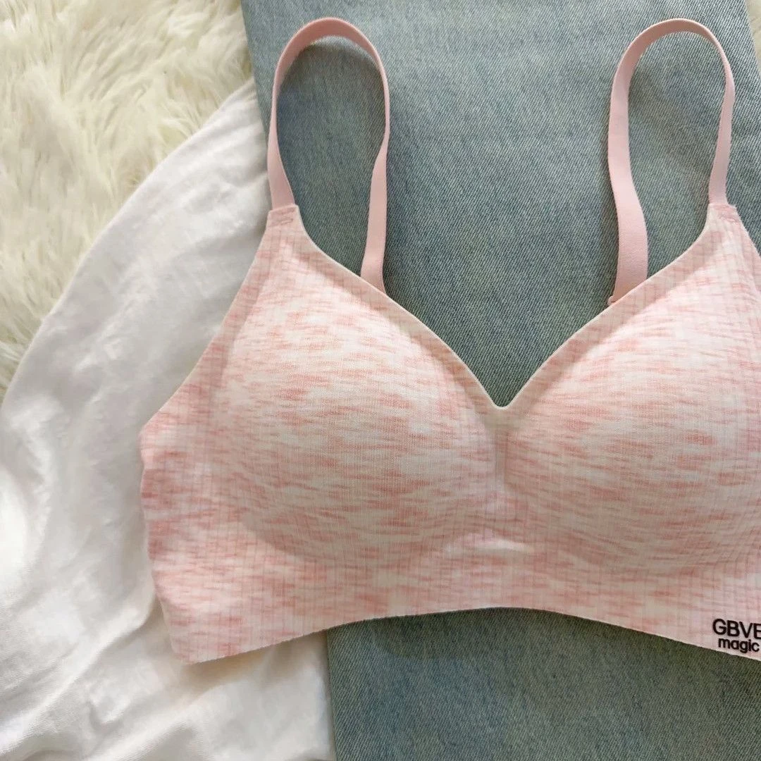 【44蕉家彩棉】无痕内衣女小胸聚拢显大外扩型软支撑无钢圈文胸罩