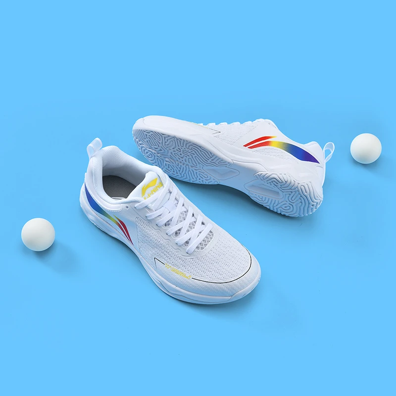 李宁乒乓球鞋麒麟3.0ESS男女同款运动鞋网面透气耐磨专业流光风