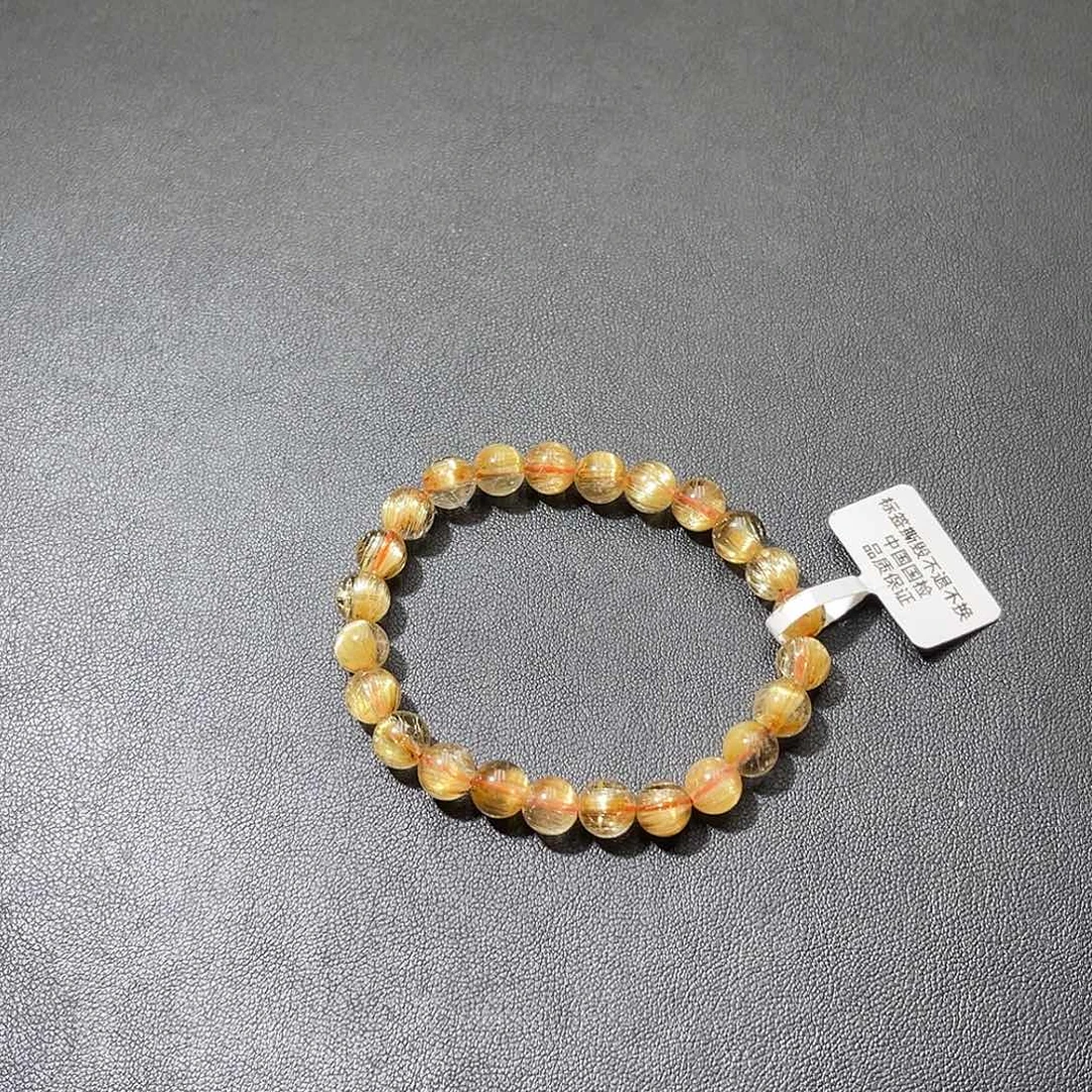 戏***诺未镶嵌发晶手链钛晶