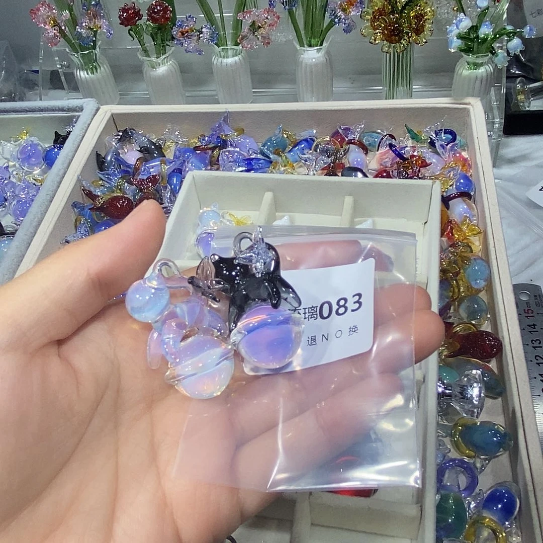 琉璃吊坠（不含链）83星球猫两个