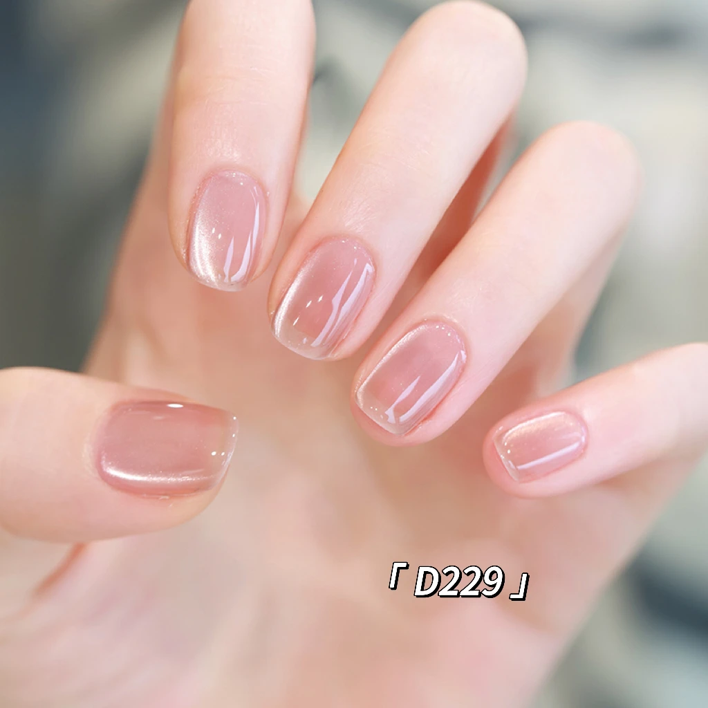 【需照灯】甲油胶小灯泡晶石猫眼2025年新款裸色玻璃珠高级美甲舒羞