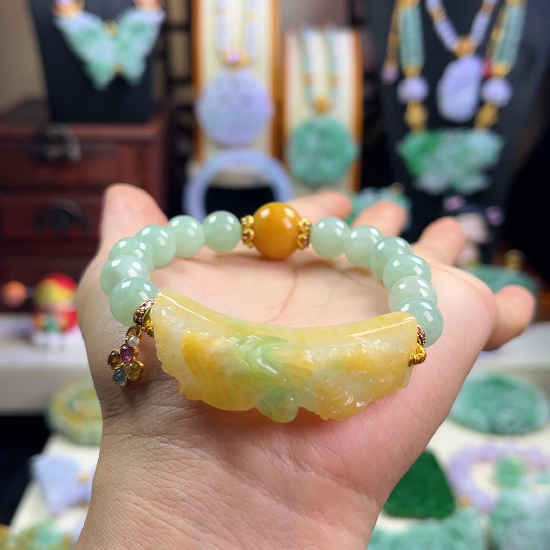 颈饰未镶嵌翡翠天然翡翠手牌