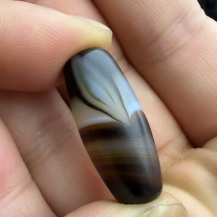 鳜***开白玉菩提吊坠精品