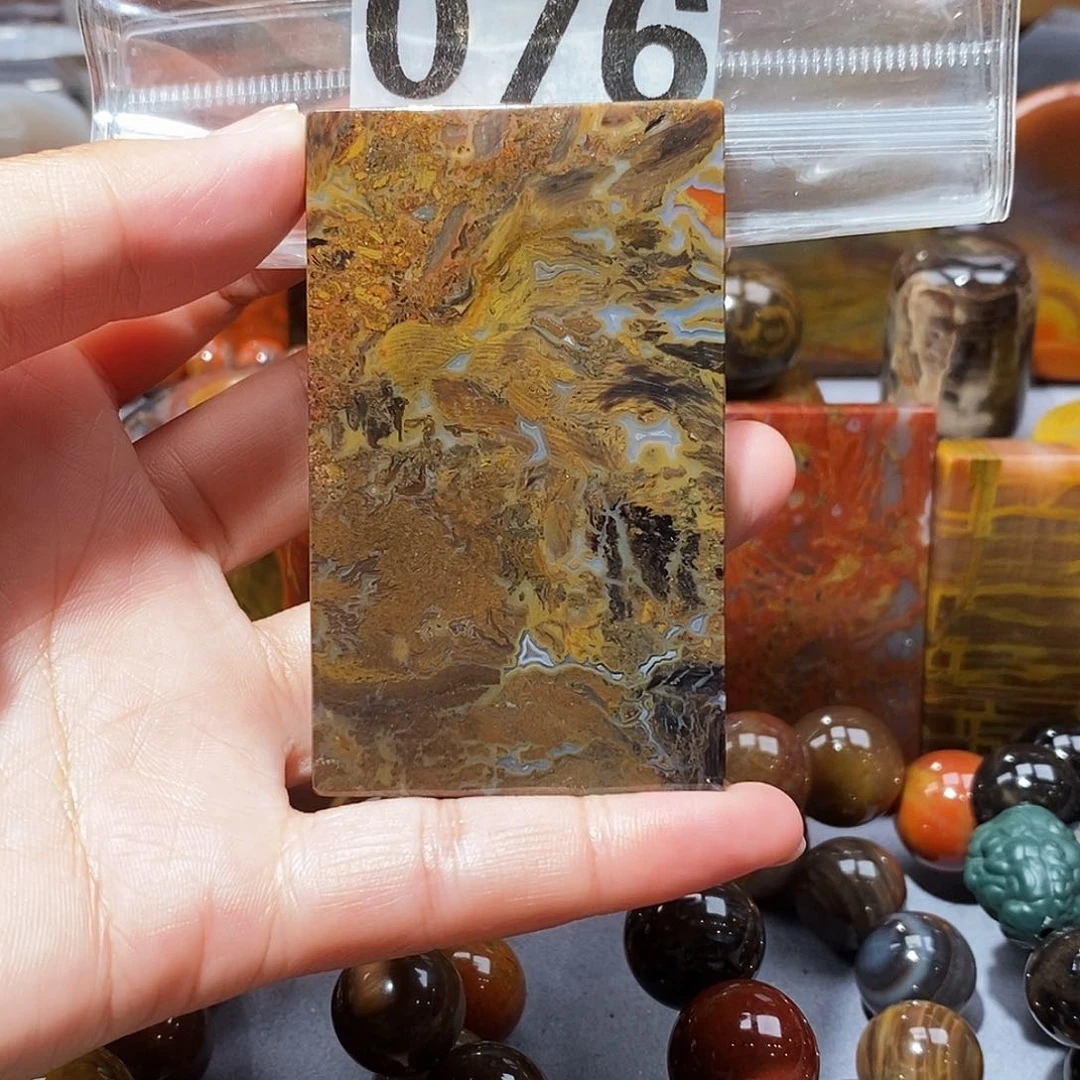 硅化玉天然北票硅化玉吊坠未镶嵌