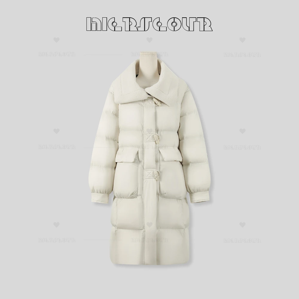 冬季新款百搭毛绒翻领休闲羽绒服675-1