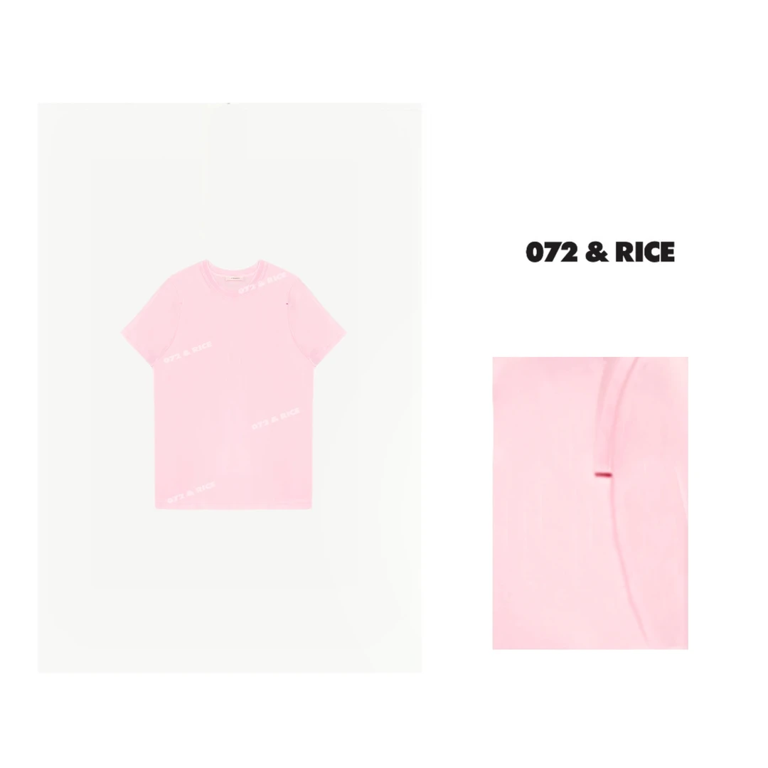 072 & RICE【蜜桃TEE】100纯棉 夏季休闲圆领短袖T恤 24NB035RZ*