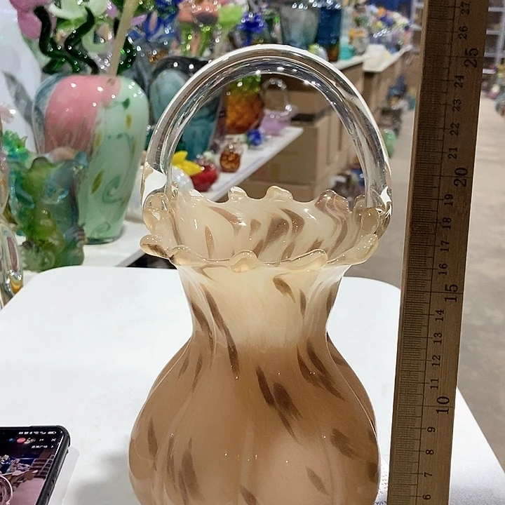 琉璃琉璃花瓶高26口6