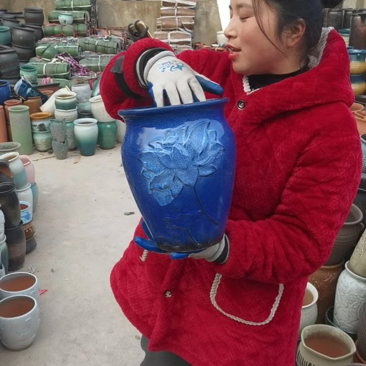 红陶口20高27瑕疵底裂