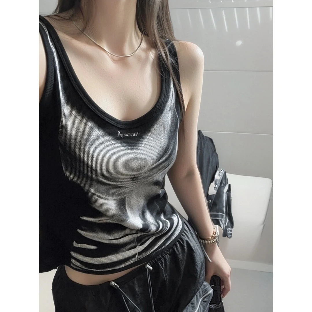 性感风修身短款女士2025夏季简约吊带背心背心通勤打底