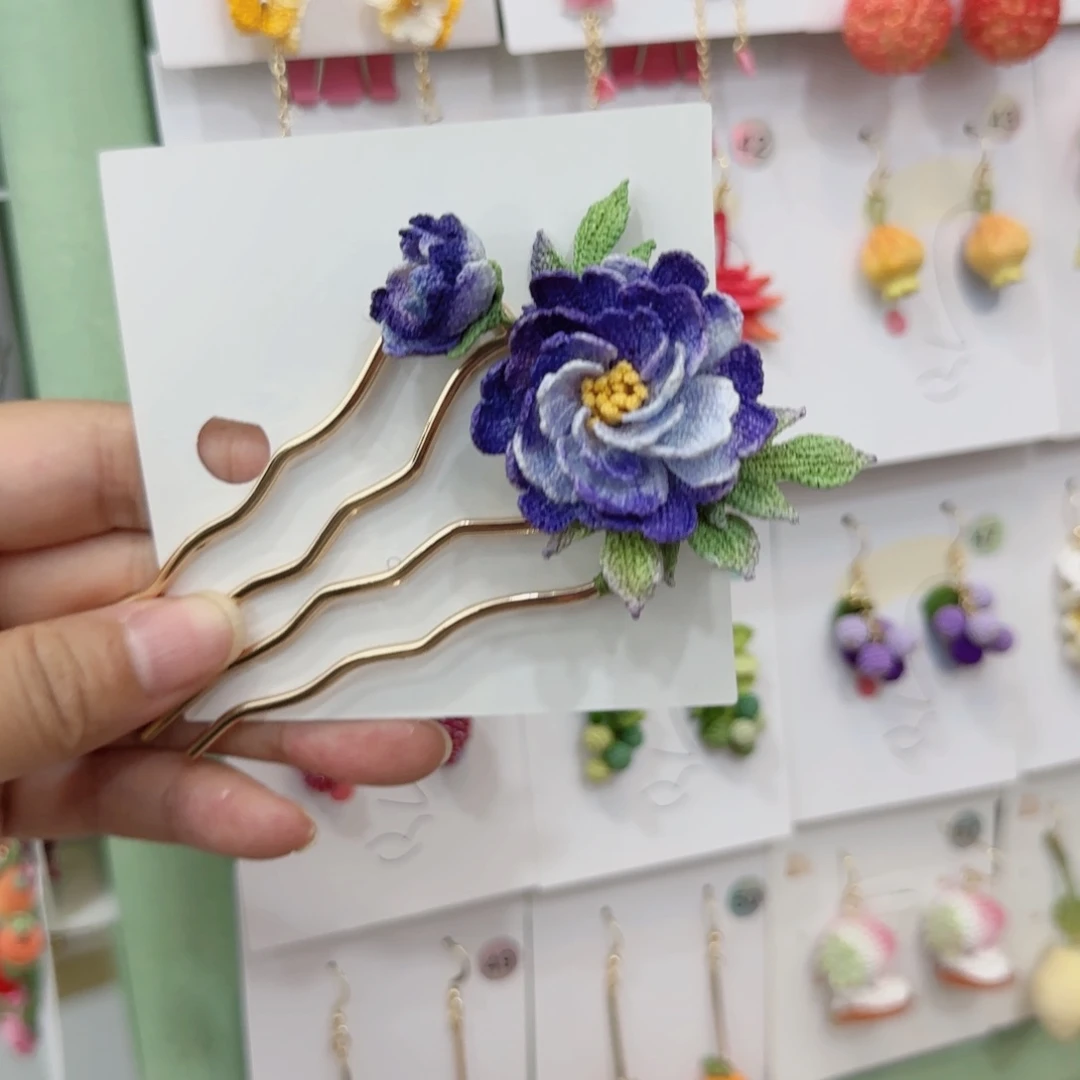 纤维微钩80号牡丹花