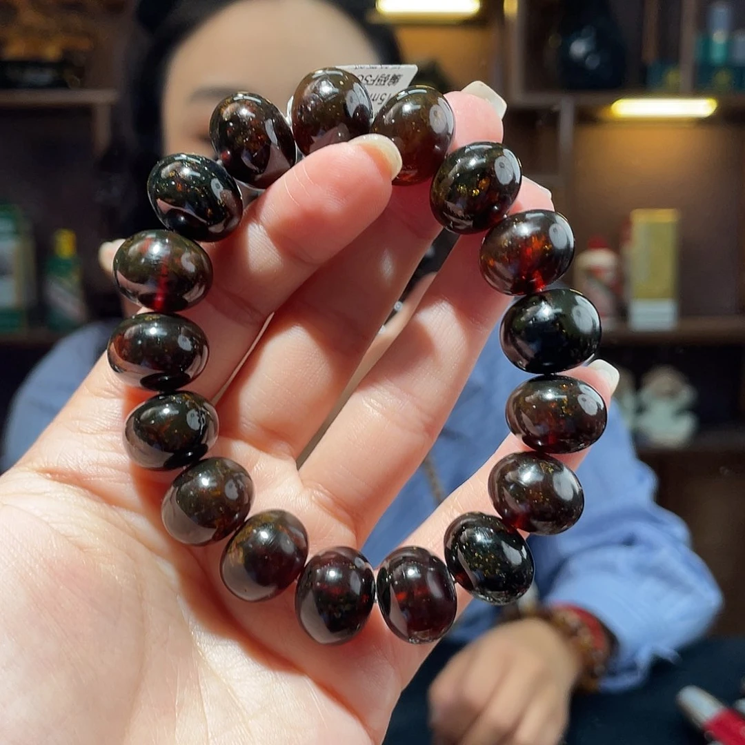 未镶嵌琥珀手链15m血翳