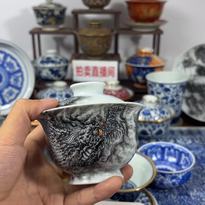 壮***步景德镇手工手绘陶瓷