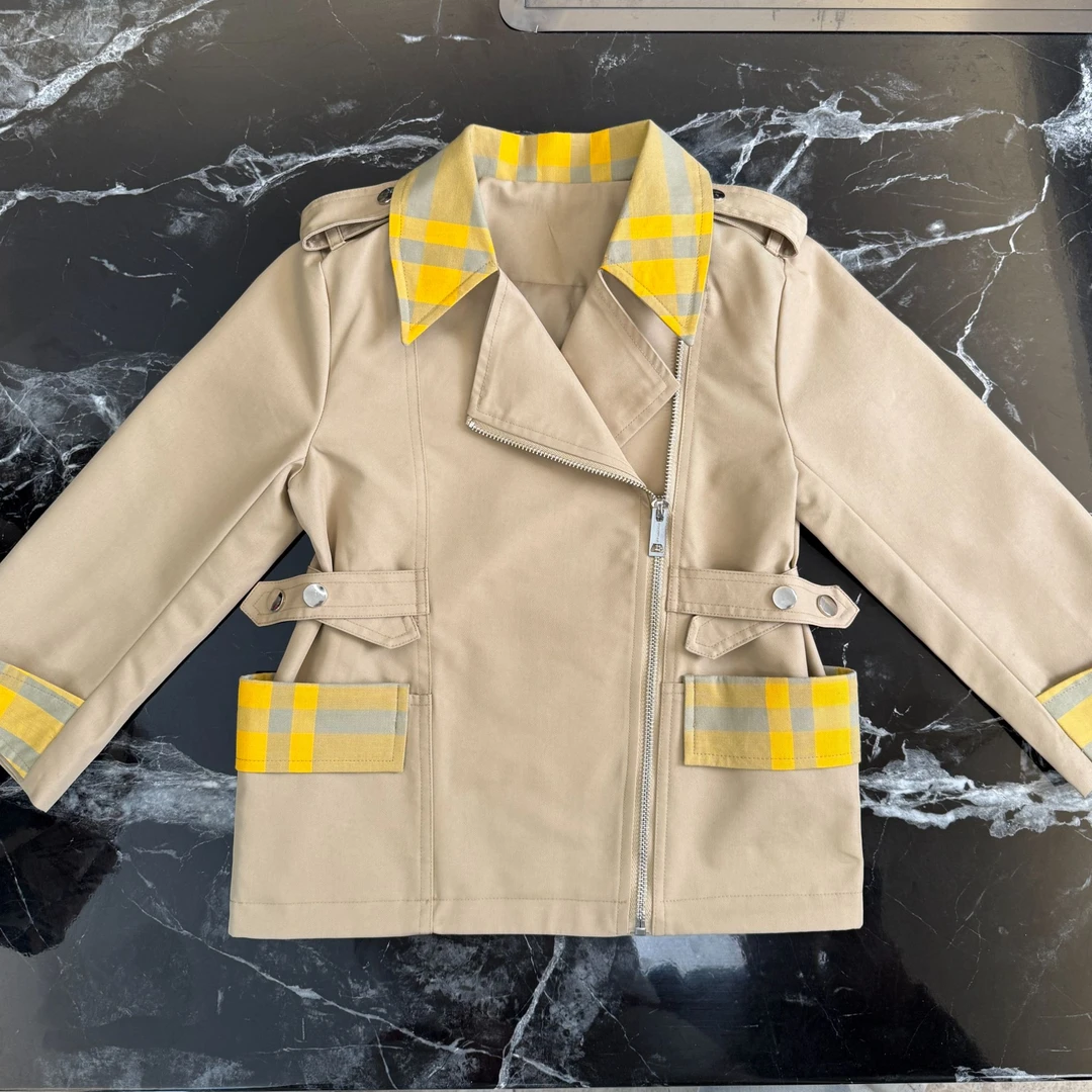 66190儿童春季极简高定款风衣外套