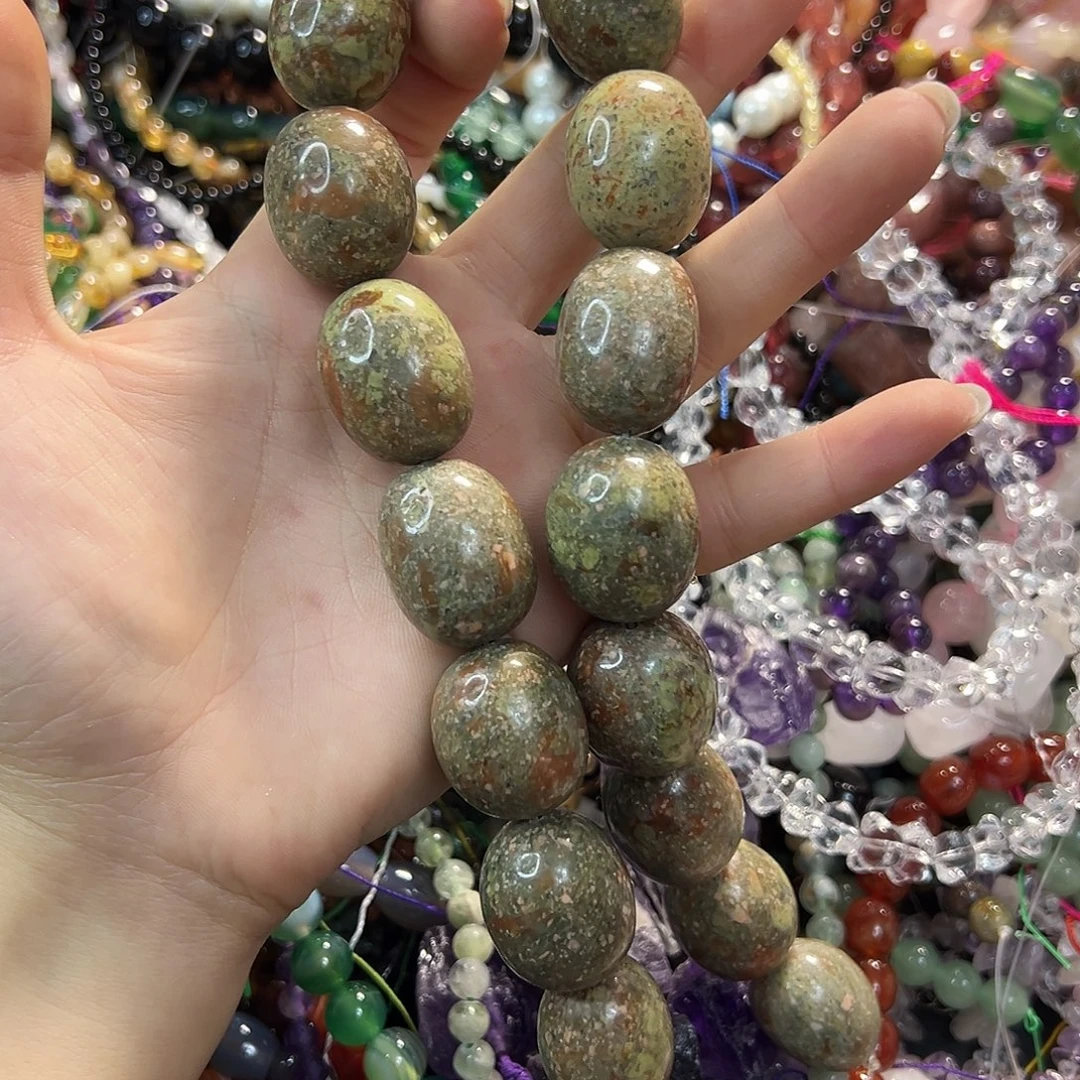 玛瑙/玉髓合金珠宝半成品大花绿。一条