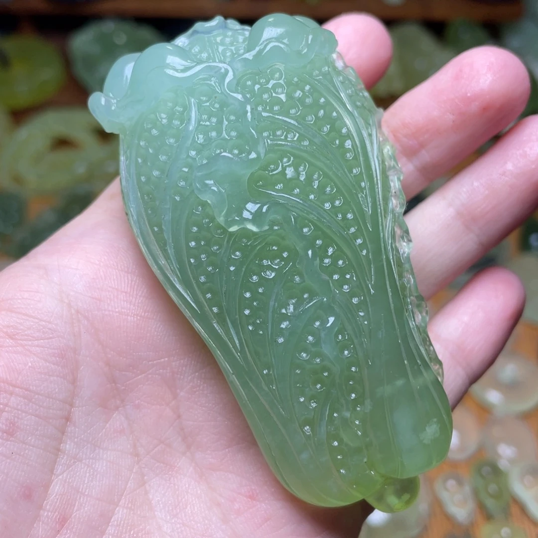 蛇纹石玉未镶嵌手把件