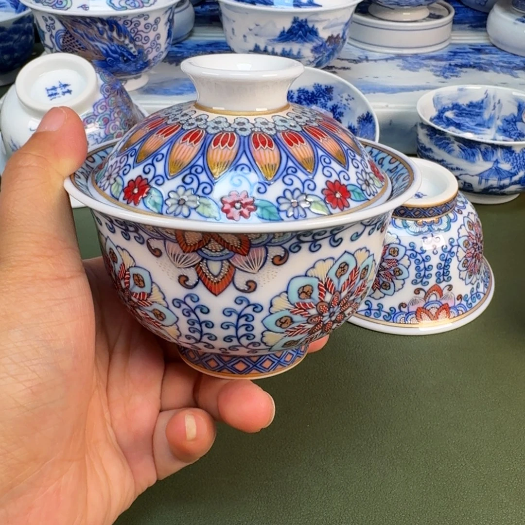 陶景德镇纯手绘茶具圆圆228