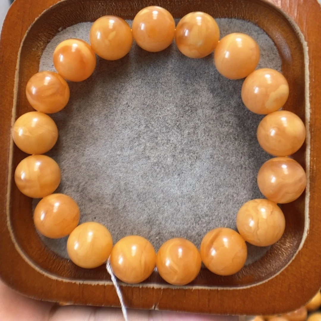 未镶嵌蜜蜡手串蜜蜡