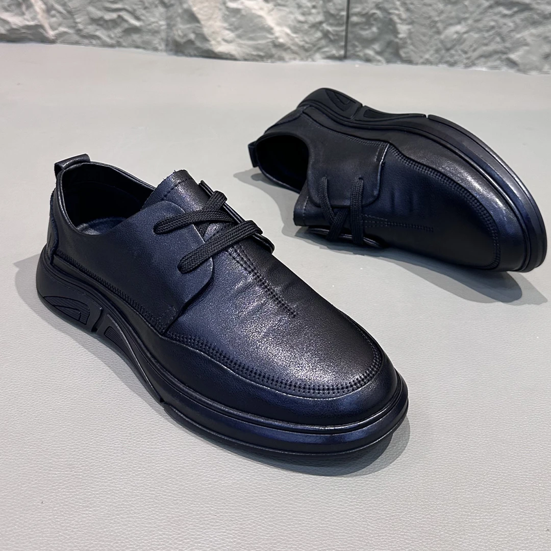 DMXUXM『设计风』轻松搭配~匠心制作~新款软底休闲百搭耐磨皮鞋男潮