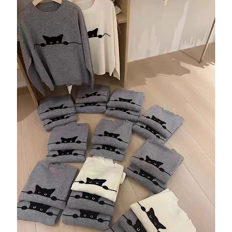YAN.猫100 羊-毛高品毛衣上衣