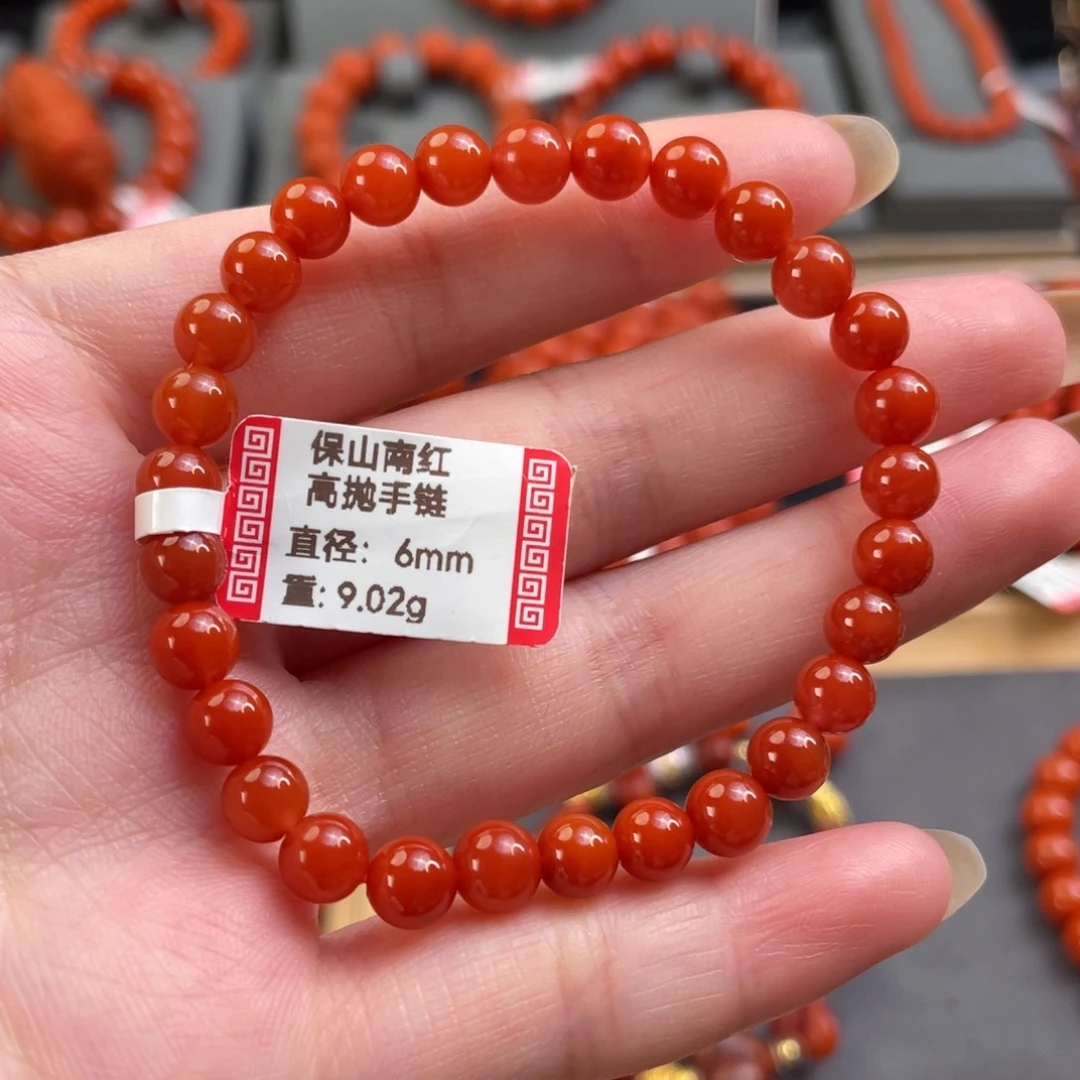南红玛瑙6+mm单圈未镶嵌
